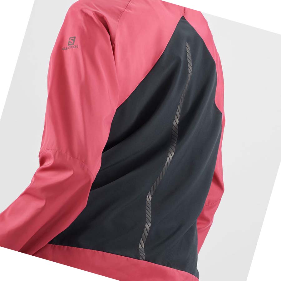 Salomon BONATTI CROSS WIND WINDBREAKERS Kabát Női Piros | HU 3161FDN